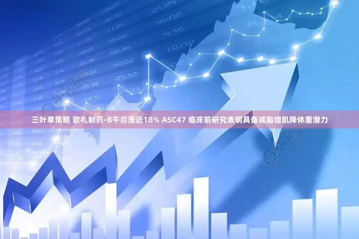 三叶草策略 歌礼制药-B午后涨近18% ASC47 临床前研究表明具备减脂增肌降体重潜力