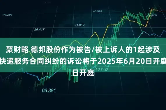 聚财略 德邦股份作为被告/被上诉人的1起涉及快递服务合同纠纷的诉讼将于2025年6月20日开庭